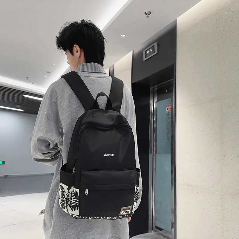 Yalu Nylon Backpack Unisex White/Gray/Black/Pink/Coffee/Green-19