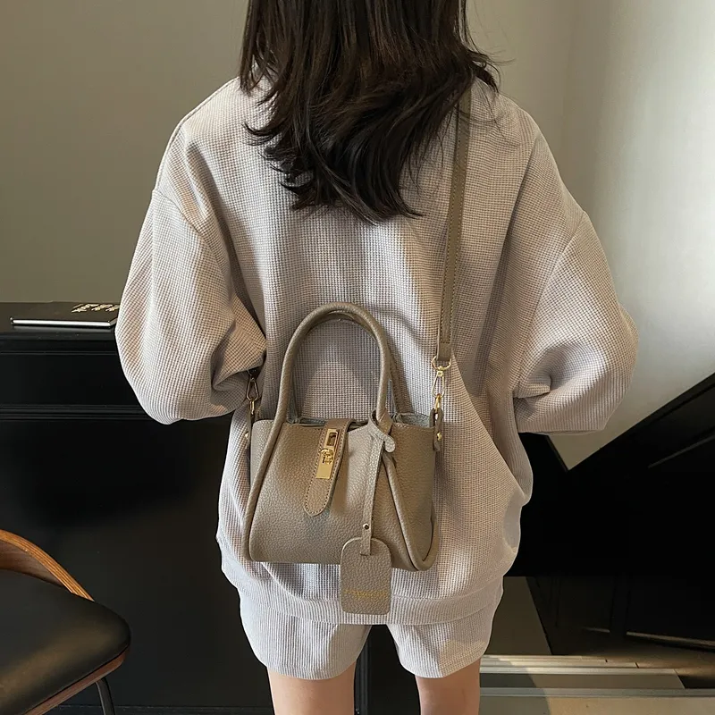 Yalu PU Crossbody Handbag Regular Women's Black/Gray/Khaki/Pink-9