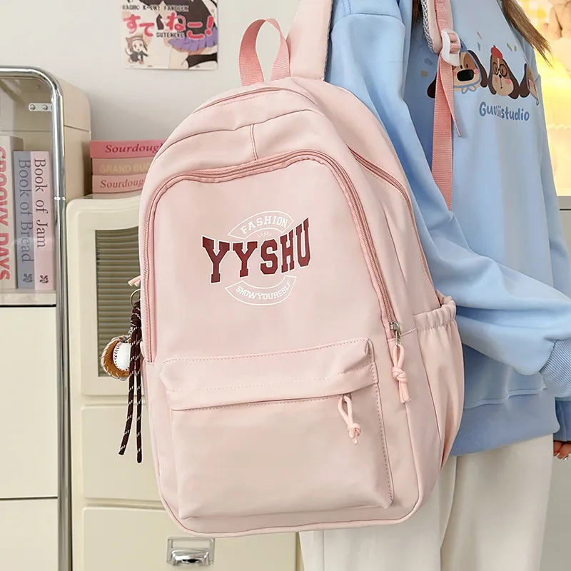 Yalu Pu Backpack Unisex White/Black/Pink/Red/Blue-13