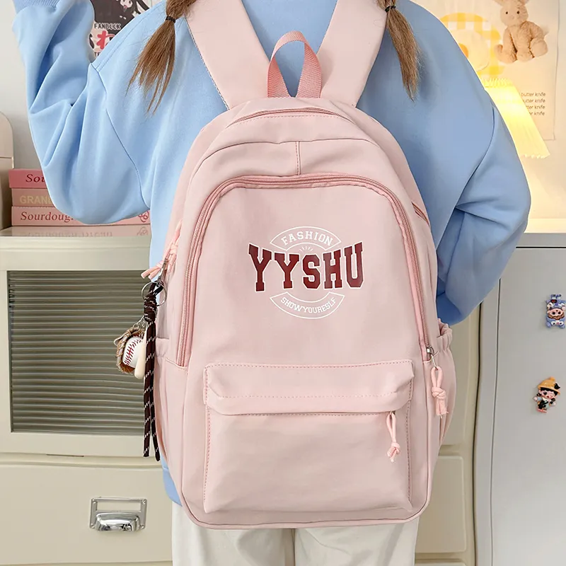 Yalu Pu Backpack Unisex White/Black/Pink/Red/Blue-12