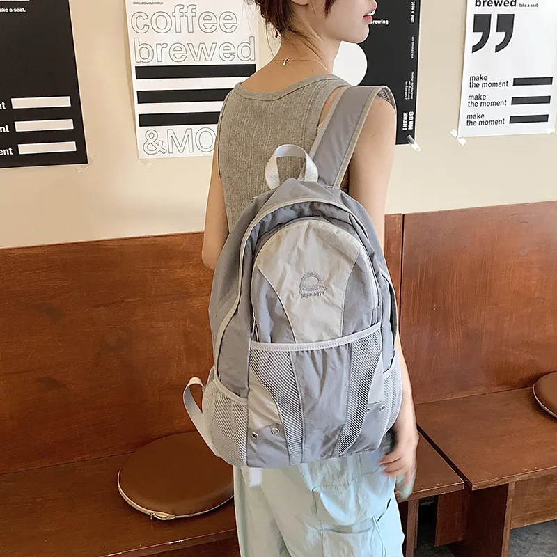 Yalu Nylon Backpack Unisex Multicolor-12