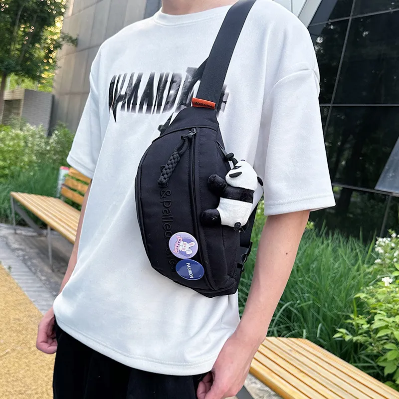 Yalu Nylon Sling Bag Regular Unisex Multicolor-3