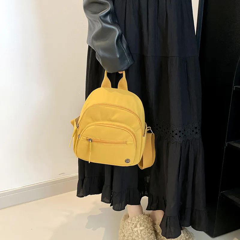 Yalu Nylon Backpack Regular Women's Black/Brown/Yellow/Purple/White/Green-6
