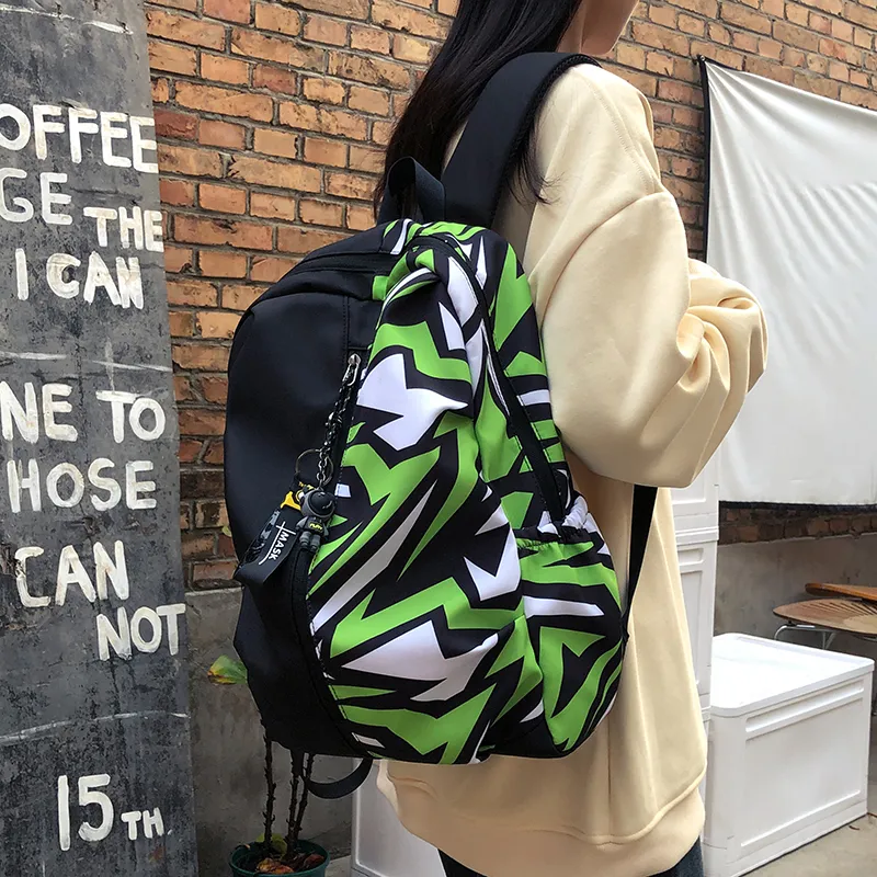 Yalu Oxford Backpack Regular Unisex Red/Yellow/Emerald Green/Peacock Blue-6