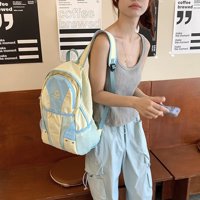 Yalu Nylon Backpack Unisex Multicolor-5