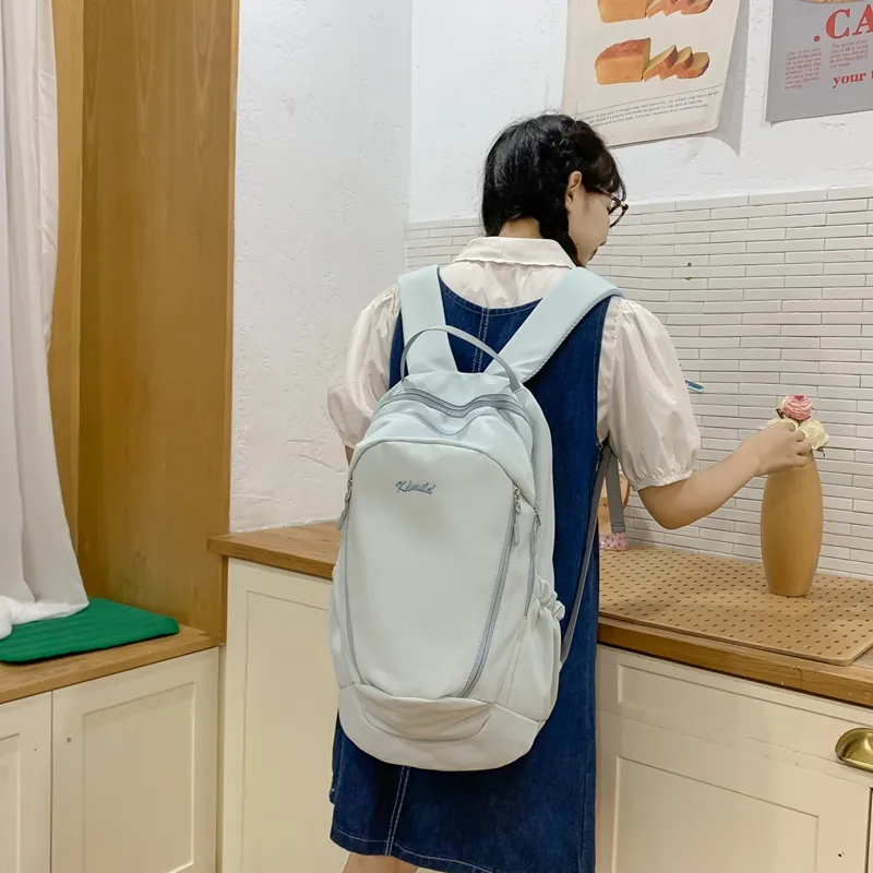 Yalu Nylon Backpack Tubas Unisex Ecru/Gray/Black/Pink/Light Blue-31