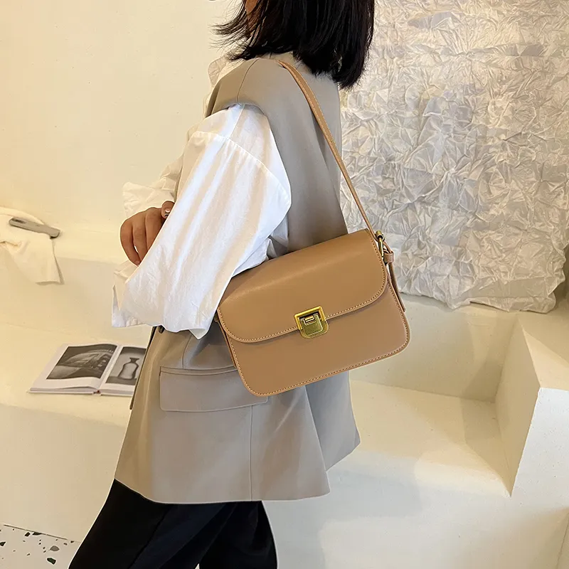Yalu PU Crossbody Bag, Shoulder Bag Women's Ivory/Black/Khaki/Dark Brown/Coffee-18
