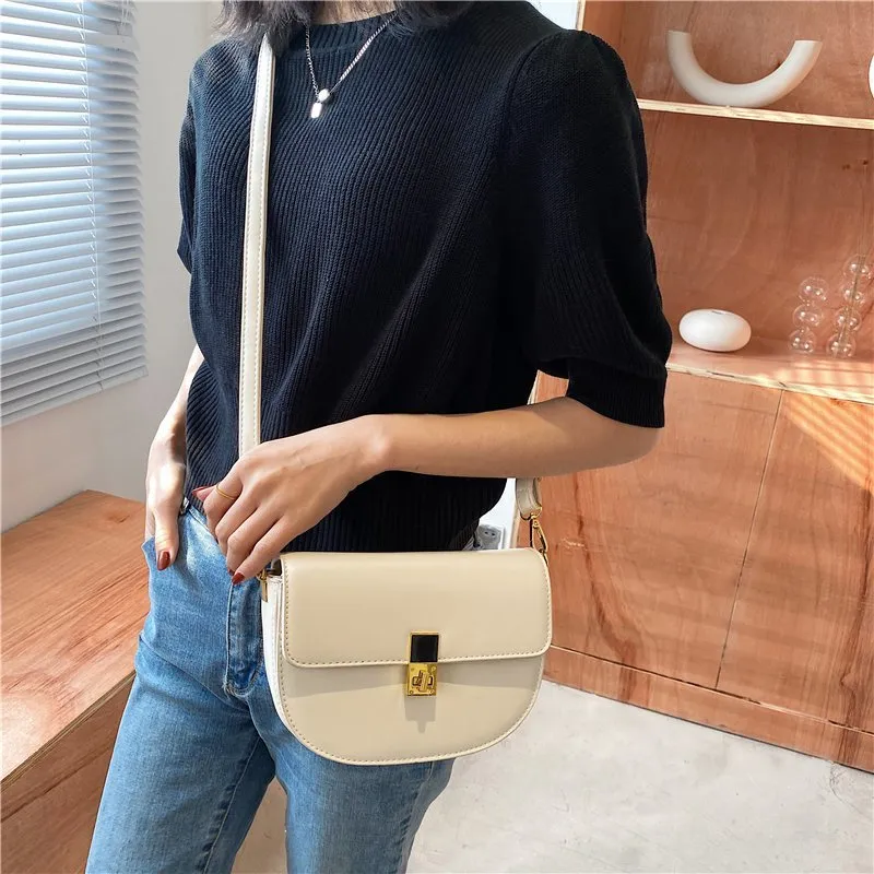 Yalu PU Shoulder Bag, Crossbody Bag Regular Women's Khaki/White/Black/Gray/Yellow/Green-8