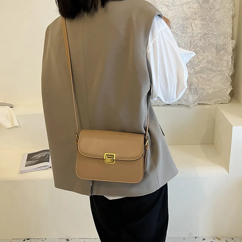 Yalu PU Crossbody Bag, Shoulder Bag Women's Ivory/Black/Khaki/Dark Brown/Coffee-16