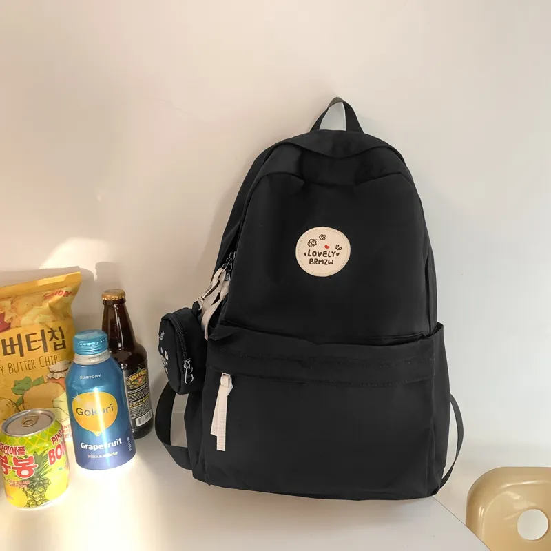 Yalu Nylon Backpack Regular Unisex White/Black/Ginger Yellow/Green/Dark Blue/Red-9