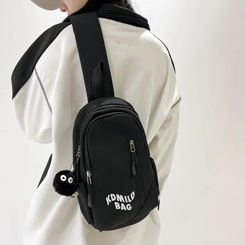 Yalu Nylon Sling Bag Regular Unisex Gray/Black/Pink/Burgundy/Blue-10