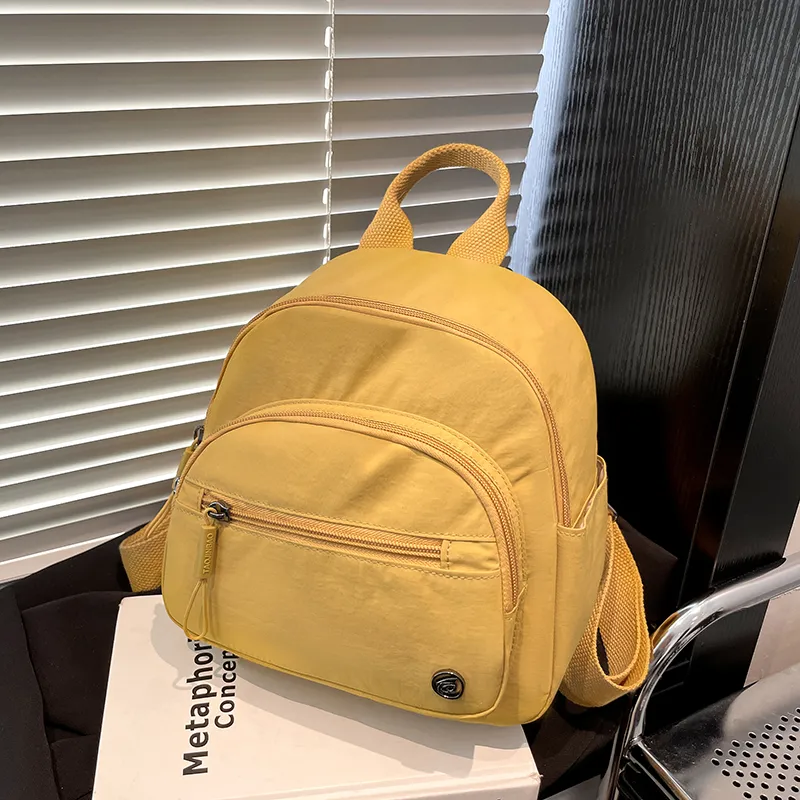 Yalu Nylon Backpack Regular Women's Black/Brown/Yellow/Purple/White/Green-8