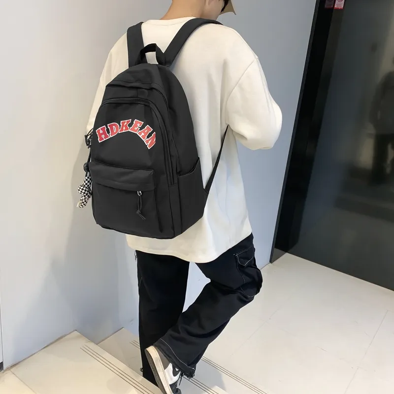 Yalu Nylon Backpack Unisex Klein Blue/White/Black/Red/Light Blue-17