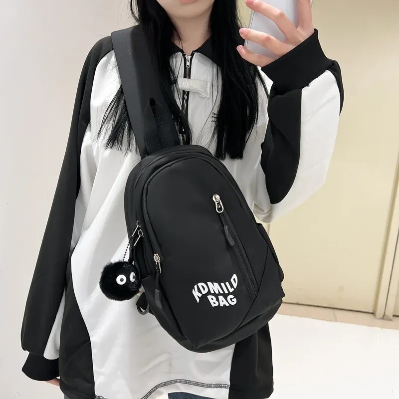 Yalu Nylon Sling Bag Regular Unisex Gray/Black/Pink/Burgundy/Blue-8