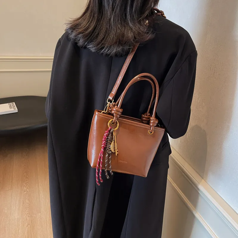 Yalu PU Crossbody One Shoulder Handbag Regular Women's Black/Coffee/Brown-2