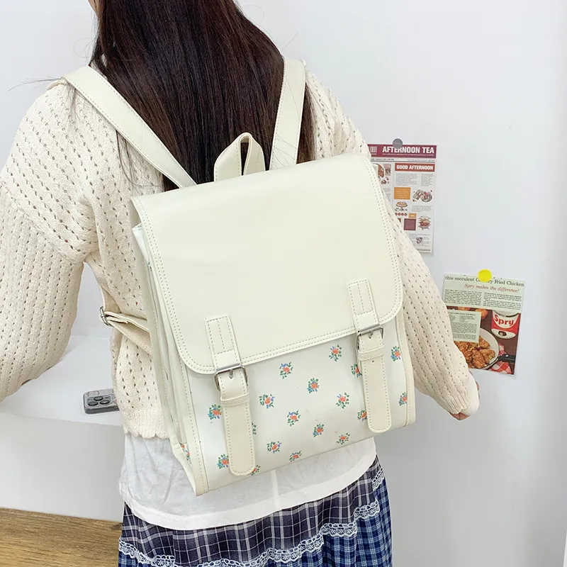 Yalu PU Backpack Regular Women's Large Floral/Small Floral-5