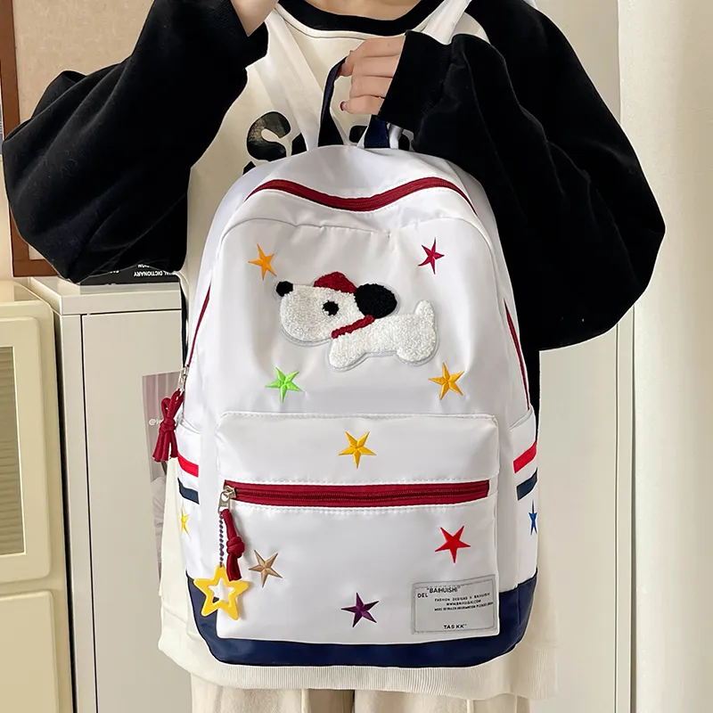 Yalu Nylon Backpack Regular Women's White-4