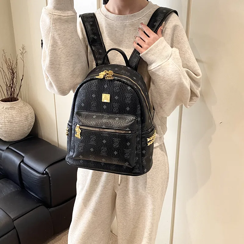 Yalu PU Backpack Regular Women's Black/Beige/Pink/Brown-19