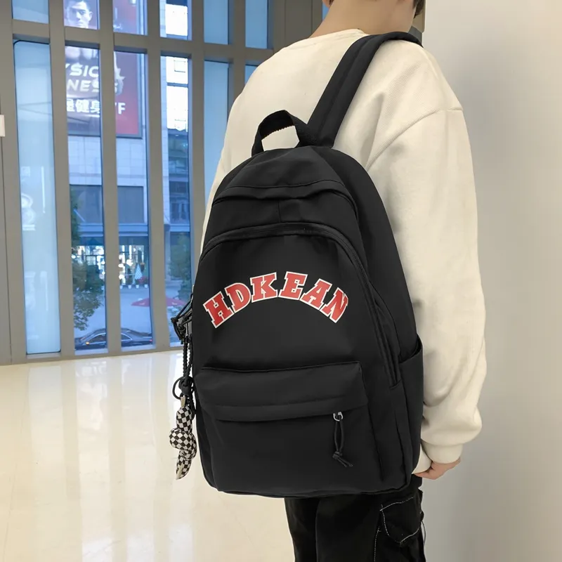 Yalu Nylon Backpack Unisex Klein Blue/White/Black/Red/Light Blue-16
