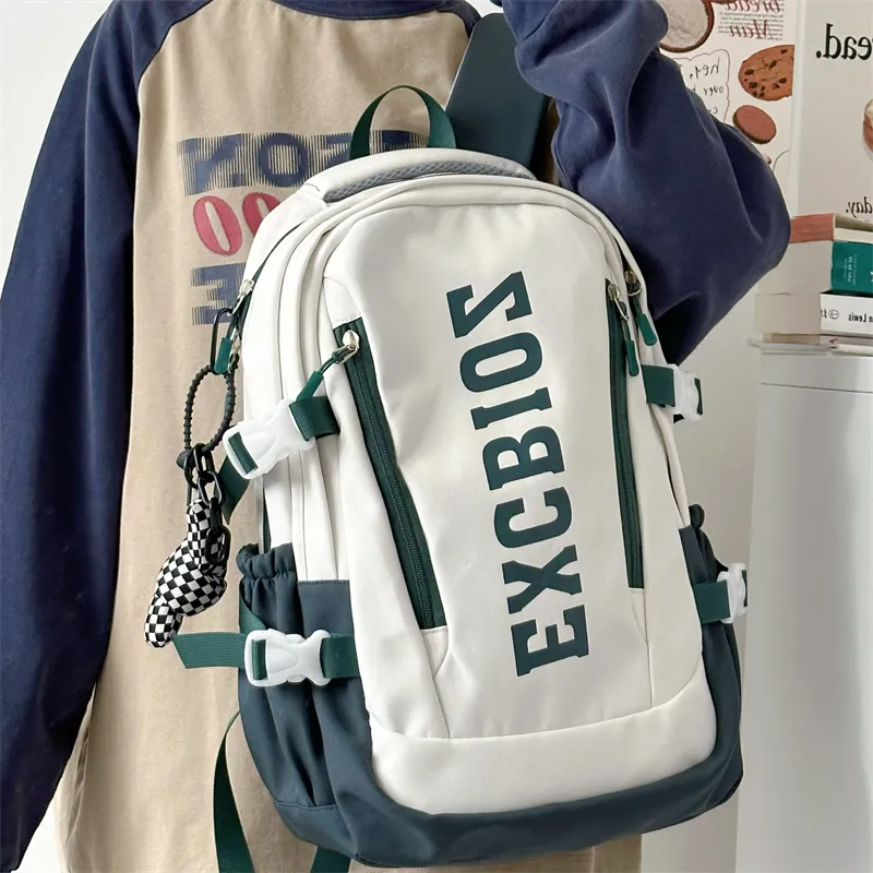 Yalu Nylon Backpack Regular Unisex Multicolor-16