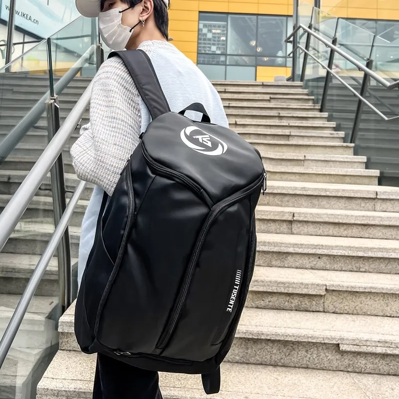 Yalu Nylon Backpack Unisex White/Dark Gray/Black-17