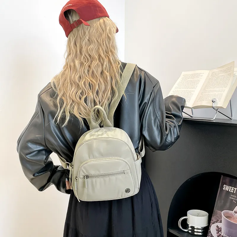 Yalu Nylon Backpack Regular Women's Black/Brown/Yellow/Purple/White/Green-14