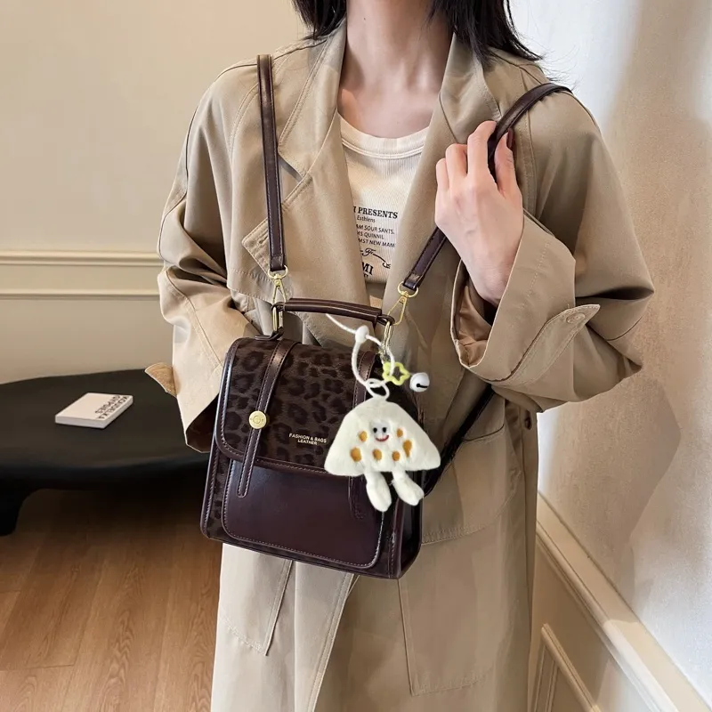 Yalu PU Backpack Women's Light Brown/Dark Brown/Coffee-18