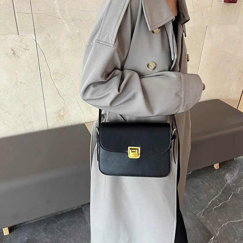Yalu PU Crossbody Bag, Shoulder Bag Women's Ivory/Black/Khaki/Dark Brown/Coffee-12