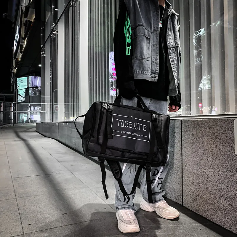 Yalu Nylon Backpack Regular Unisex Light Gray/Dark Gray/Black/Red-19