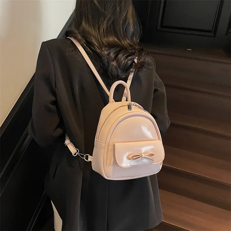 Yalu PU Backpack Women's Ecru/Silver/Black/Light Green/Pink-24