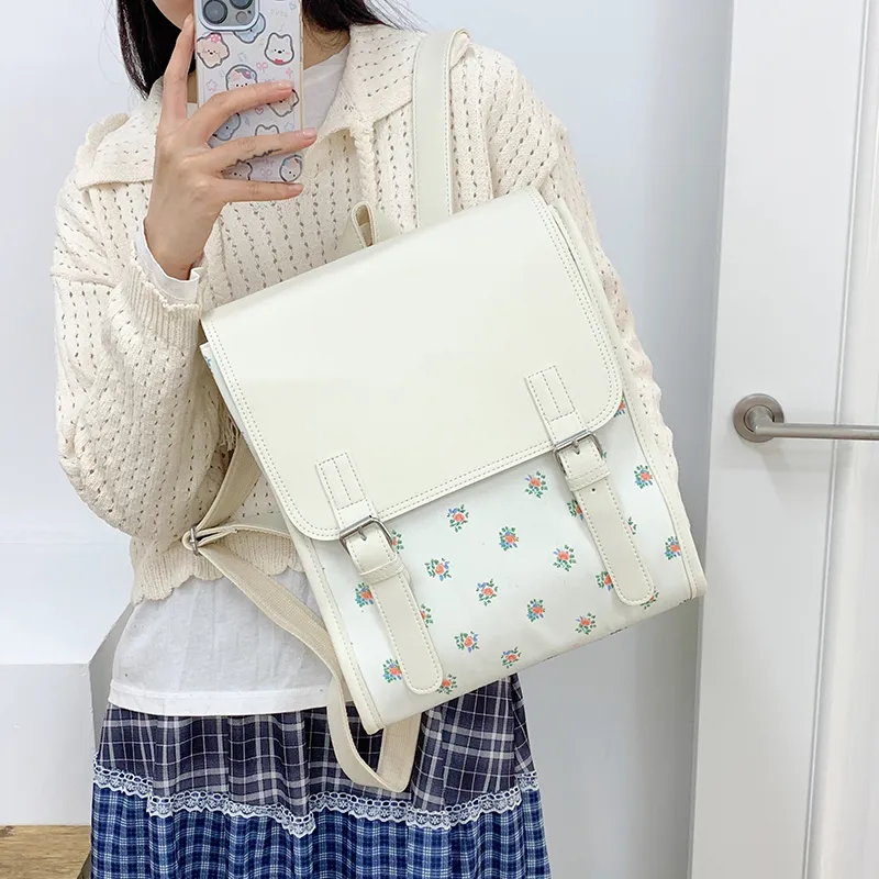 Yalu PU Backpack Regular Women's Large Floral/Small Floral-2