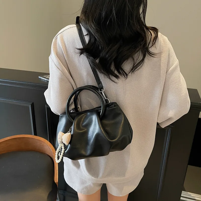 Yalu PU One Shoulder Handbag Women's Ecru/Black/Yellow/Pink-6