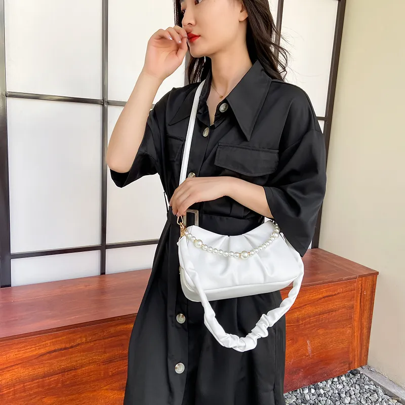 Yalu PU Crossbody Bag Regular Women's White/Ecru/Pink/Green/Black-1