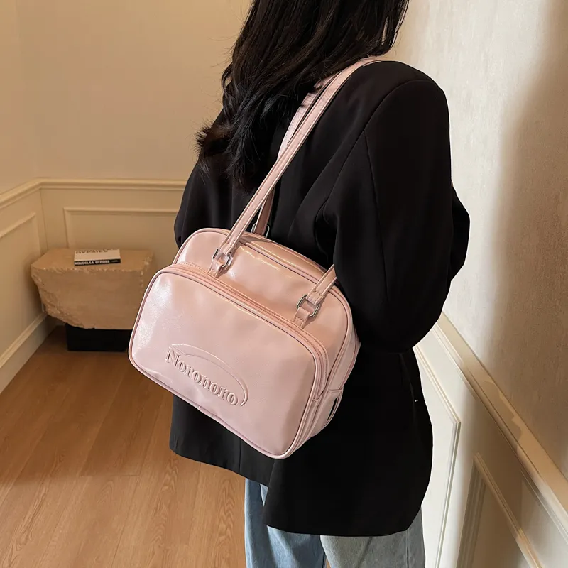 Yalu PU Backpack Shoulder Bag Regular Women's White/Black/Blue/Pink-23