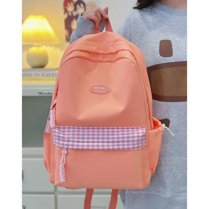 Yalu Nylon Backpack Women's White/Black/Red/Orange/Green-24
