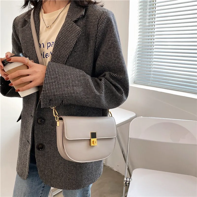 Yalu PU Shoulder Bag, Crossbody Bag Regular Women's Khaki/White/Black/Gray/Yellow/Green-22