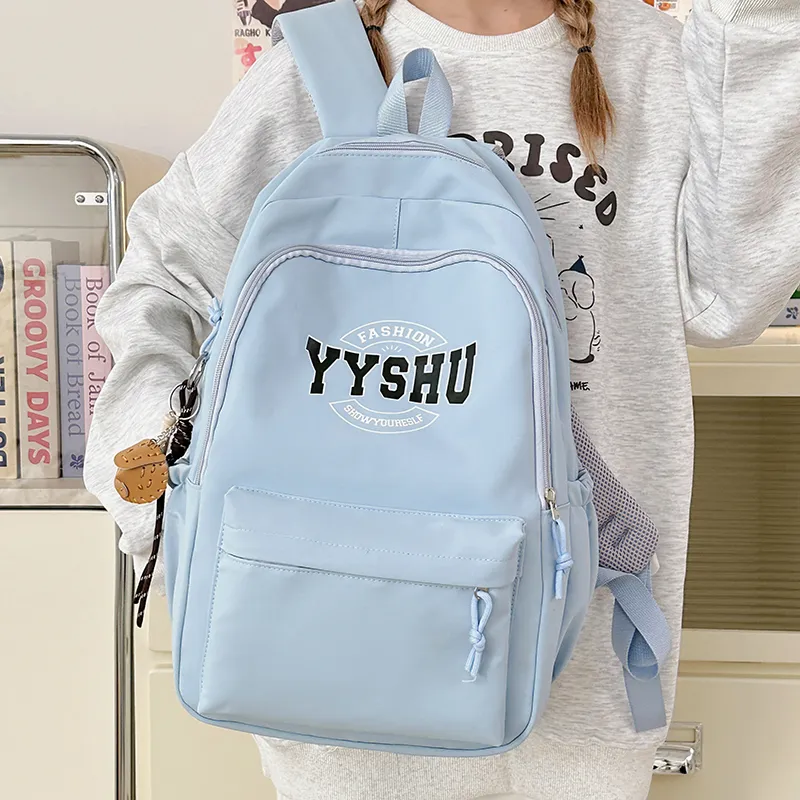 Yalu Pu Backpack Unisex White/Black/Pink/Red/Blue-29