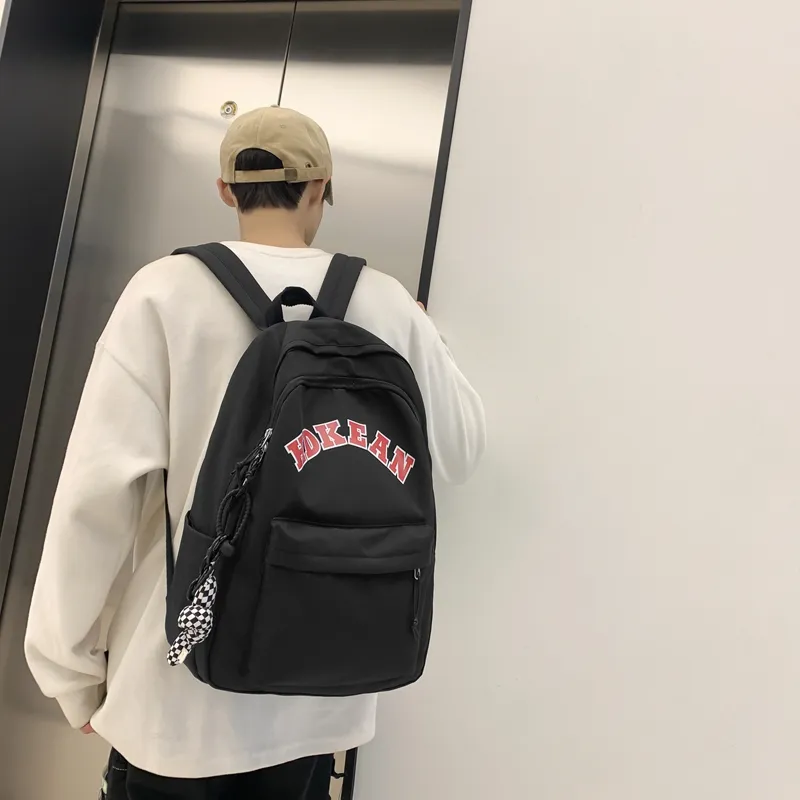 Yalu Nylon Backpack Unisex Klein Blue/White/Black/Red/Light Blue-20