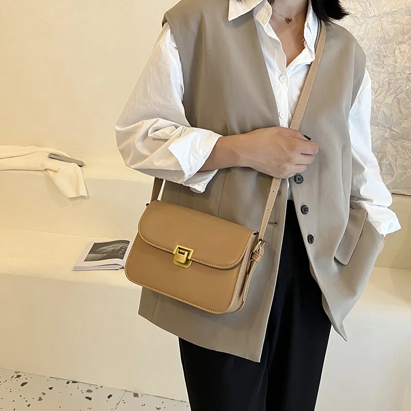 Yalu PU Crossbody Bag, Shoulder Bag Women's Ivory/Black/Khaki/Dark Brown/Coffee-15