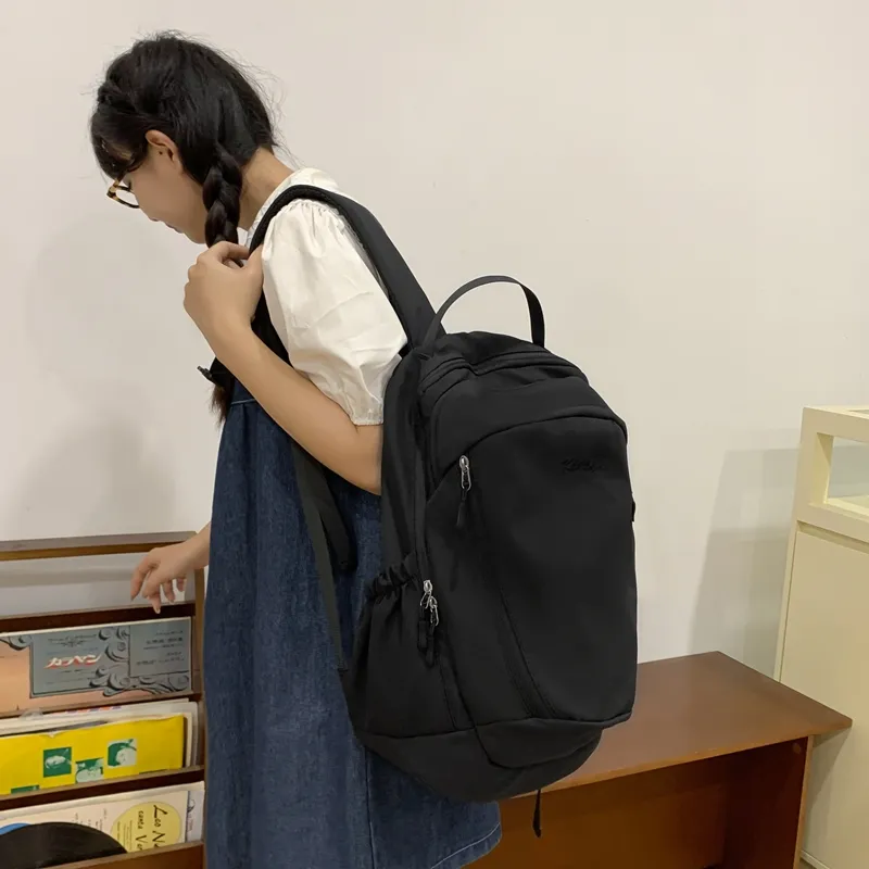Yalu Nylon Backpack Tubas Unisex Ecru/Gray/Black/Pink/Light Blue-9