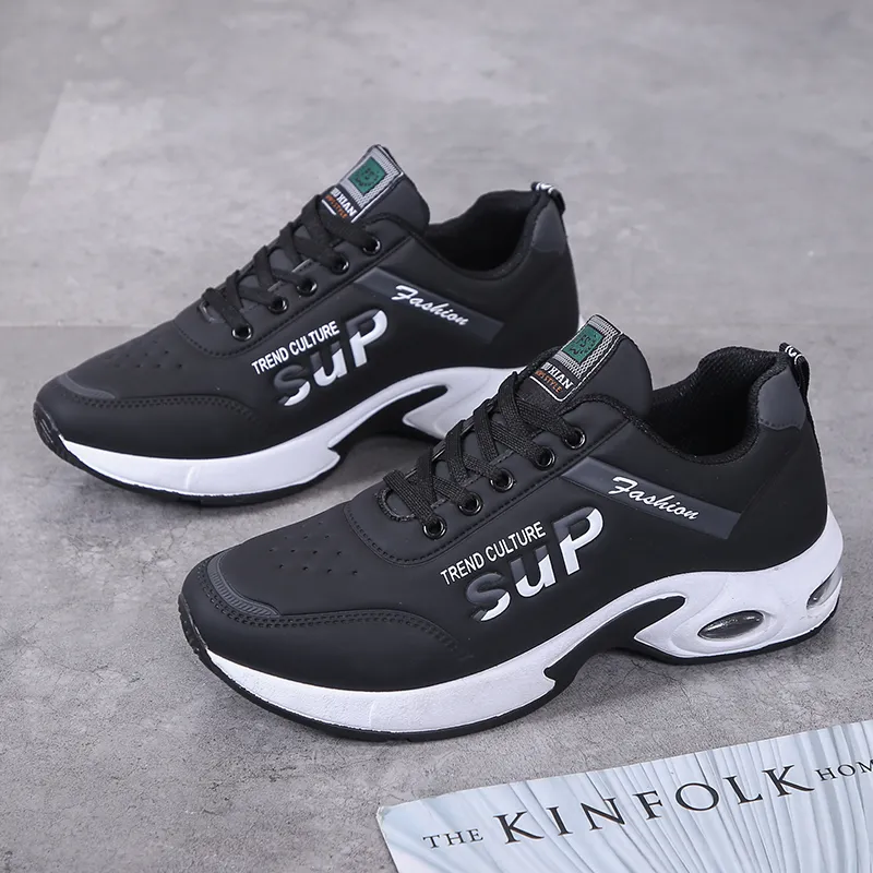 SUPEREDGE Cushioning Coverage Support Low Top Casual Running Shoes Men's Black-2