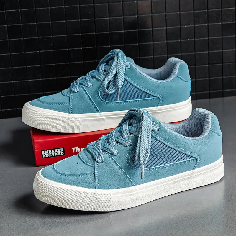 SUPEREDGE Cushioning, Impact Resistant, Abrasion Resistant Low Top Skateboard Shoes Men's Blue-1
