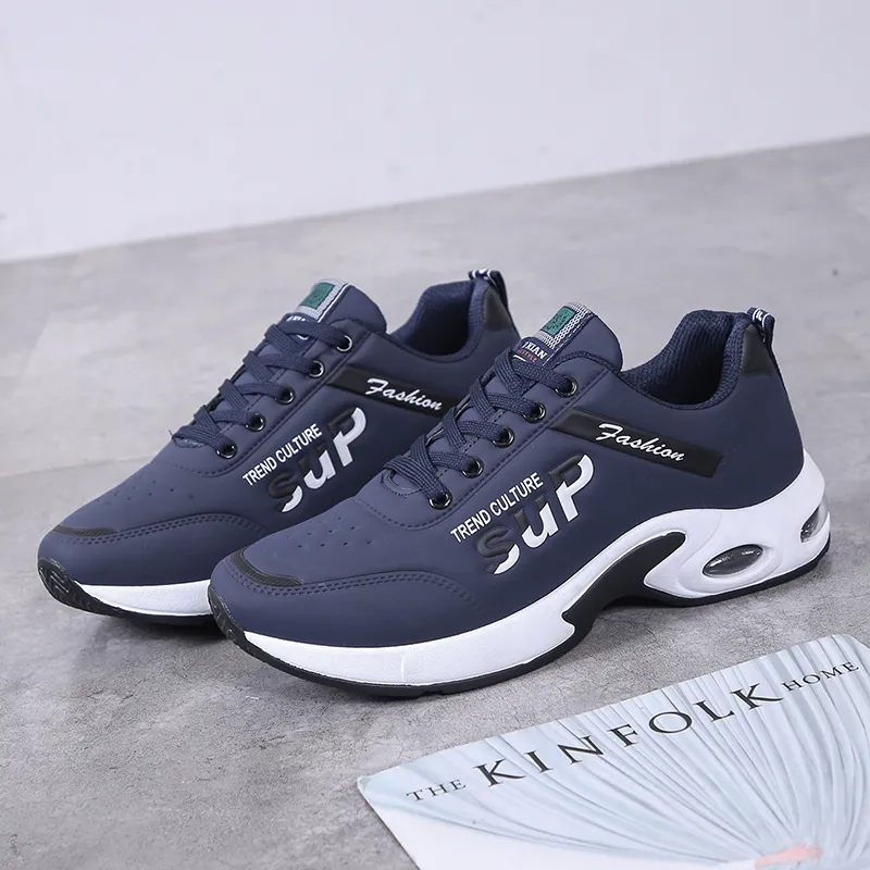 SUPEREDGE Cushioning Coverage Support Low Top Casual Running Shoes Men's Blue-2