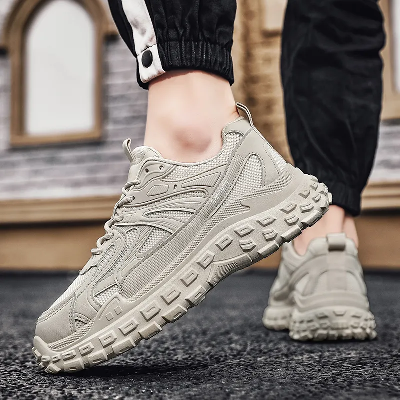SUPEREDGE Slip Resistant And Abrasion Resistant Coverage Low Top Chunky Sneakers Men's-5