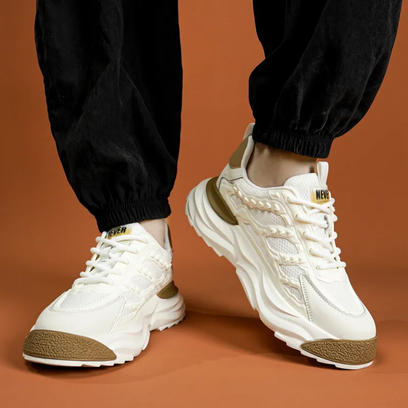 SUPEREDGE Slip Resistant And Abrasion Resistant Coverage Low Top Chunky Sneakers Men's-8