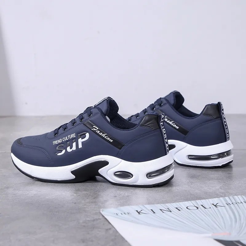 SUPEREDGE Cushioning Coverage Support Low Top Casual Running Shoes Men's Blue-3