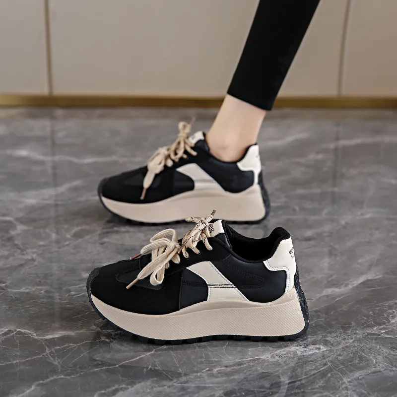 SUPEREDGE Slip Resistant And Abrasion Resistant Coverage Low Top Chunky Sneakers Women's-2
