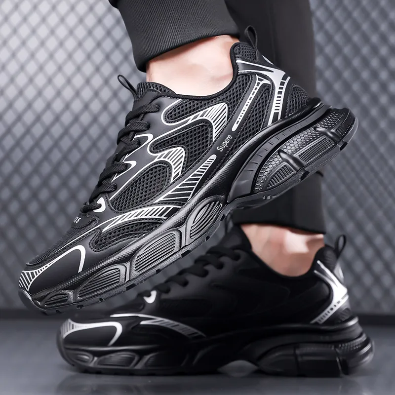 SUPEREDGE Slip Resistant And Abrasion Resistant Coverage Low Top Chunky Sneakers Unisex-2