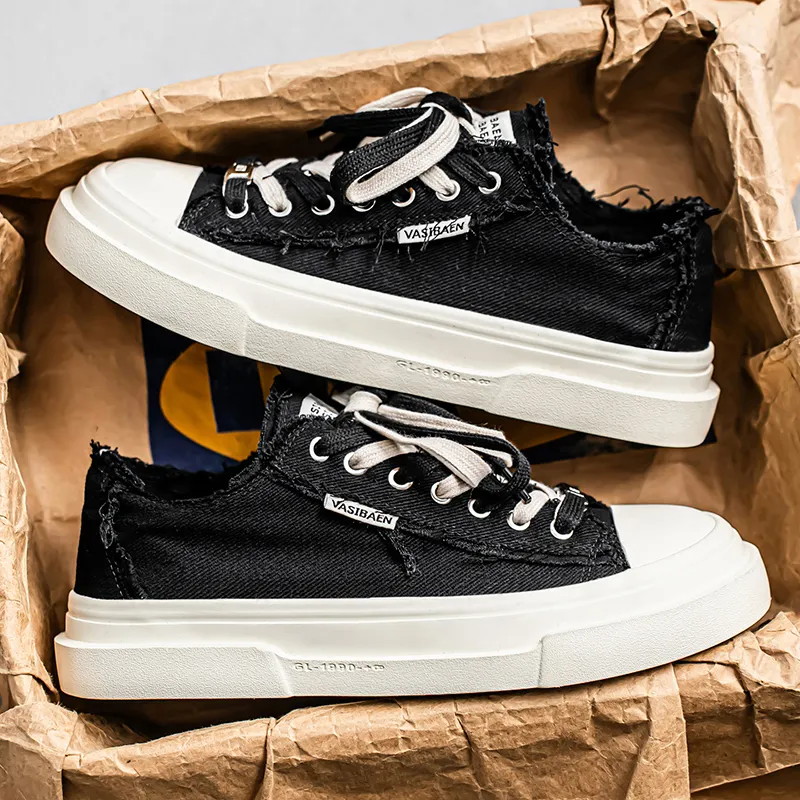 SUPEREDGE Abrasion Resistant Slip Resistant Low Top Canvas Shoes Men's-3