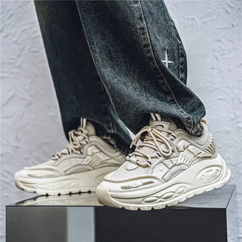 SUPEREDGE Slip Resistant And Abrasion Resistant Coverage Low Top Chunky Sneakers Unisex-5